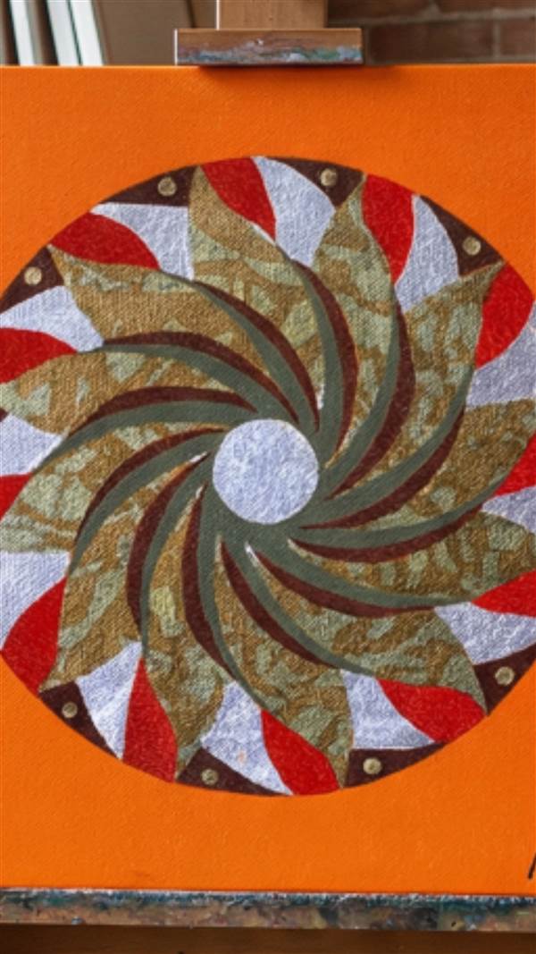 Mandala Espiral Naranja